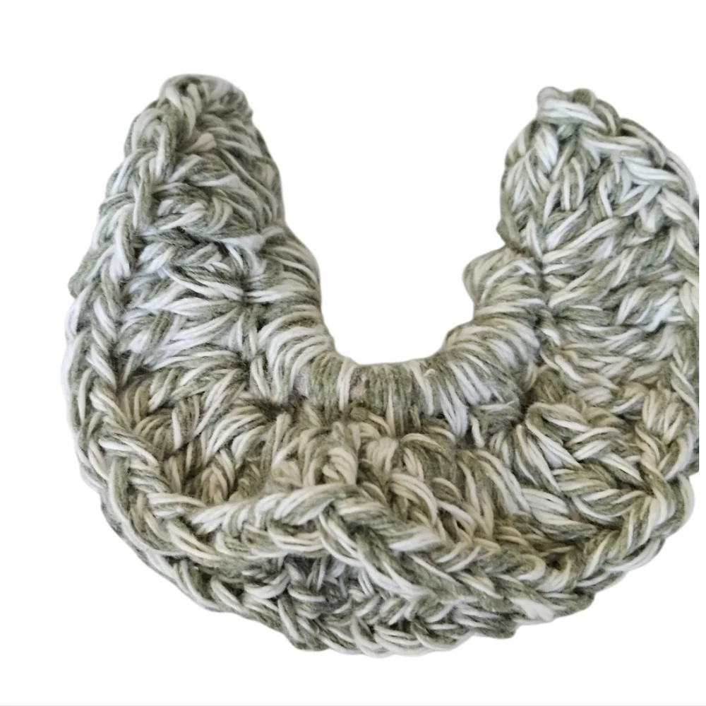 Handmade Sage Green Crochet Ballerina Scrunchie Tutu Bun Hair Accessory Gift